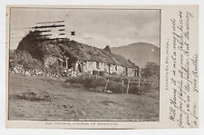 Postcard 1900s Old Cottage Ruins Hut Street View Clachan of Aberfoyle Scotland picture