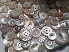 Victorian Antique Mother of Pearl Button Lot (100 Buttons) picture