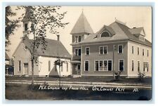 c1910 M.E Church And Town Hall Gtr. Conway New Hampshire NH RPPC Photo Postcard picture
