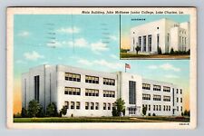 Lake Charles LA-Louisiana, John McNeese Junior College, c1943 Vintage Postcard picture