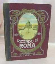 ANTIQUE 1895 RARE ART NOUVEAU PHOTO PICTURE ALBUM RICORDO DI ROMA picture