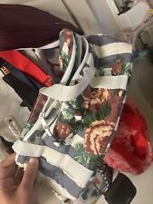 Vintage Lunchbox Flowers  Cotton Bag Roses picture