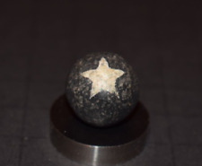 Victorin Era 1800's Antique Toy Star Fired Clay Marble Size .734