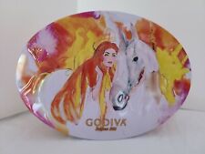 Godiva Chocolatier Lady Godiva On Horse empty collectable tin container. picture