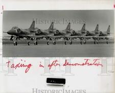1978 Press Photo Navy's Famous Blue Angels Taxi Down Runway, Houston, Texas picture