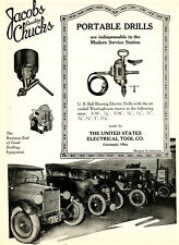 1922 Original United States Portable Drills Ad. Jacobs Chucks. Cincinnati, Ohio picture
