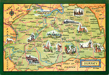 Postcard Map of Surrey picture