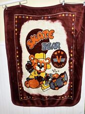 Novatex Blanket Skate Bear Blanket Multicolor Rare GUC Vintage 53x41 picture