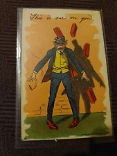 Vintage 1908 Antique Circus Clown POSTCARD JJ MARKS ALBANY NY  picture