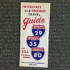 Vtg Iowa State Highway Commission Interstate Freeway Travel Guide I29 I35 I80 IA picture