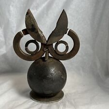 Vintage Heavy Cannon Ball Owl Sculpture  picture