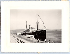 Morocco, Tangier, JAMAICA at Dock, Vintage Silver Print, ca.1935 Vintage Print picture