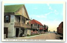 1920s ST AUGUSTINE FLORIDA FL ST FRANCIS STREET UNPOSTED POSTCARD P2687 picture