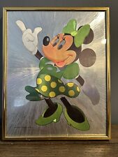 Vintage 1970’s Walt Disney Productions Foil Etched Minnie Mouse (Metal Frame) picture