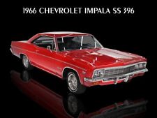 1966 Chevrolet Impala SS 396 in Red NEW METAL SIGN: Beautiful Restoration picture
