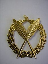 Grand Secretary Jewel Pendant Masonic Lodge Chain Collar Freemason Regalia picture