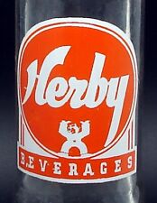 Herby Beverages; Hy-Ge Beverage Co; Leavenworth, KS; 2-color ACL soda pop bottle picture