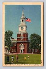 Dearborn MI-Michigan, Museum Tower, Henry Ford Museum, Vintage c1959 Postcard picture