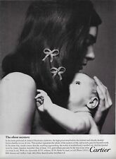 1969 Cartier 18k Gold Ribbon Pin Motherhood  Newborn Baby Photo Vintage Print Ad picture