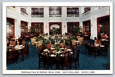 Chicago IL Postcard Marshall Field Company Retail Store Grill Room Interior View picture