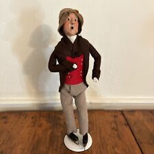 BYERS CHOICE CAROLER - The Skaters, Adult Man White Base, Ice Skating, Red Vest picture