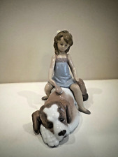 lladro Contented Companion 06229 with box excellent condition Girl and Dog picture