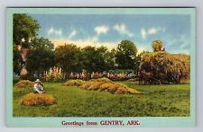 Gentry AR-Arkansas, General Greetings, Farm, Antique, Vintage Souvenir Postcard picture