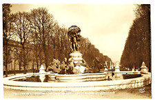 PARIS Jardins Du Luxembourg La Fontaine De Carpeaux Horse Fountain RPPC Postcard picture