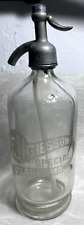 Vintage Seltzer Bottle Antique Glass St Louis MO EH GIESSOW'S picture