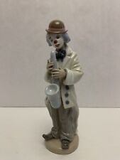 Vintage Lladro Clown Figure #5471 With Saxophone 