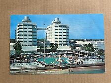 Postcard Miami Beach Florida The Sherry Frontenac Hotel Pool Vintage FL PC picture