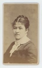 Antique CDV Circa 1870s Lovely Woman Wearing Dress Osgood Ellsworth, ME picture