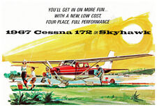Cessna 172 Skyhawk 1967 Vintage Advertising Poster picture