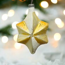 Vintage Mid Century 50's  Atomic Star Glass Mica Christmas Ornament picture