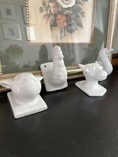 Rare Set of 4 Ceramic Animal Heads for Wall Decor or hangers picture