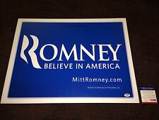 Mitt Romney Autograph Signed Heavy Duty 2012 Presidential Yard Sign PSA/DNA COA picture