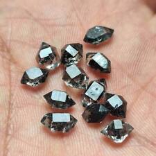 2.3g/12pcs 7-9mm Black Phantom Top Clear Herkimer Diamond Quartz Crystal 3837 picture