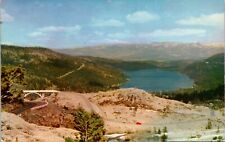 Donner Lake from Summit of Highway 40 California Vintage Postcard picture