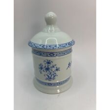 Royal Limoges Porcelain Jar With Lid Blue Flowers picture