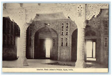 c1940's Interior Shah Jehan's Palace Agra India Vintage Unposted Postcard picture