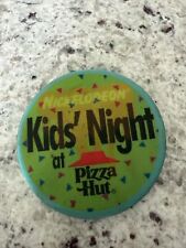 Vintage Rare 90s Nickelodeon Kids NIGHT at Pizza Hut Lenticular Hologram Button picture