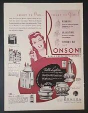 1946 Ronson Lighters Smart To Own...Smart To Give Vtg 1940's Magazine Print Ad picture