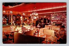 Stockton CA-California, Ye Olde Hoosier Inn, Dining Area, Vintage Postcard picture