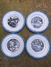 Olympic Games Arriving Lot of 4 plates VINTAGE Faience GIVORS FRANCE / RARE picture