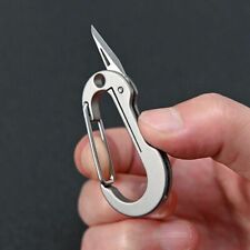 Titanium Alloy Mini Knife Keychain Carabiner Pocket Folding Knife Porable Tool picture