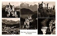 Vintage Postcard RPPC- Die bayr. Kanigsschlasser mit Fassen 1900s picture