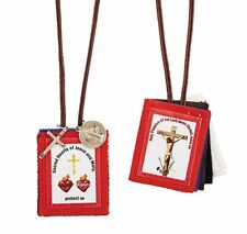 5 Fold Scapular With Medal And Crucifix (B3678) - 2