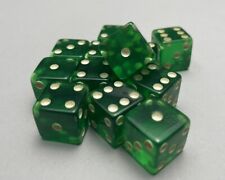 One Vintage Green Apple Translucent Dice picture
