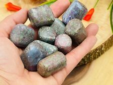 Ruby Kyanite Tumbled Stones, Pocket Polished Gemstones, Ruby in Kyanite Healing picture