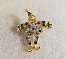 Swarovski Crystal Articulated Legs Clown Scatter Pin Brooch Colorful  picture